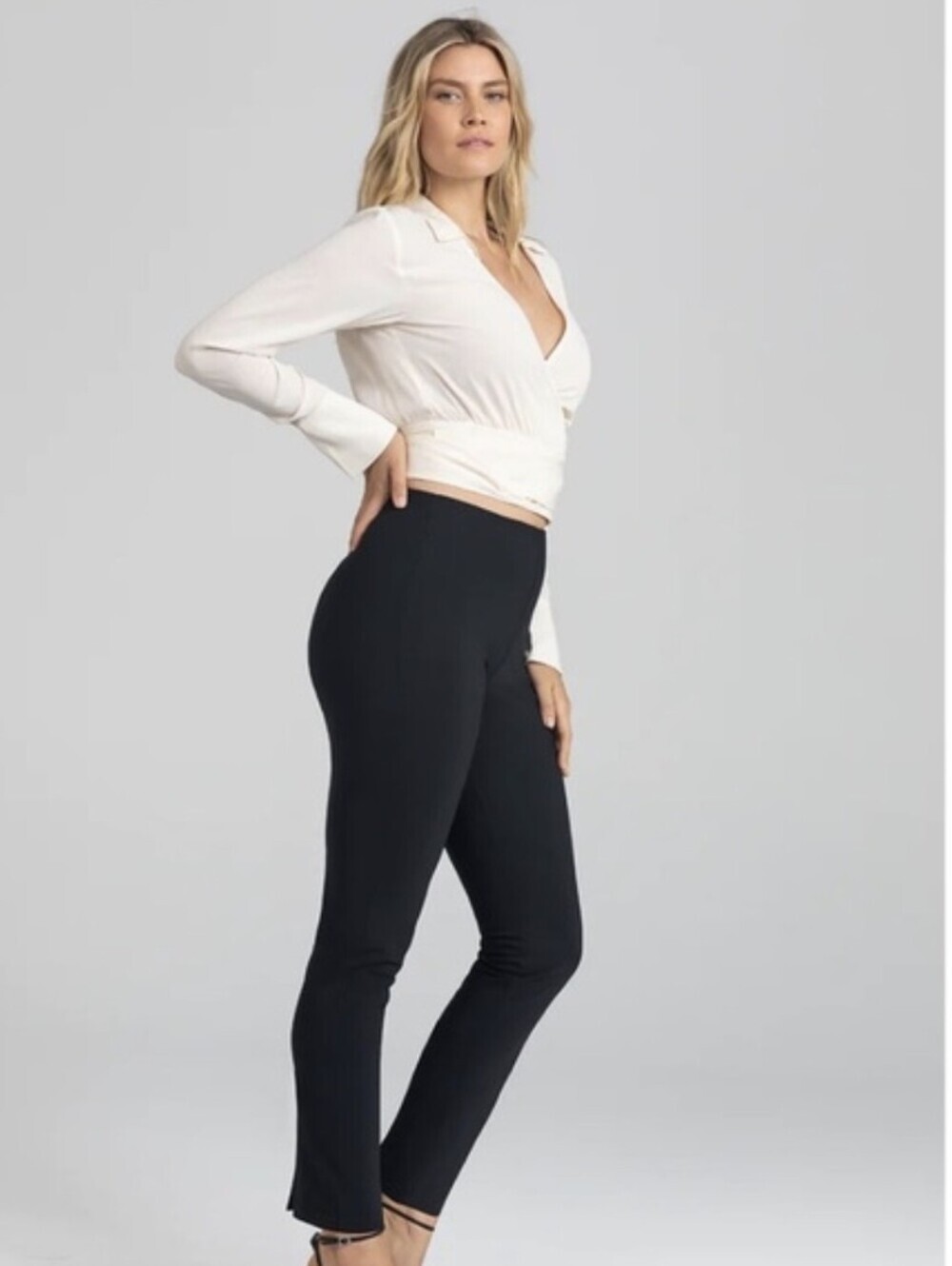 NWT HoneyLove Perfectionist High Waist  Smooth Pull On Pants Black Size  XL